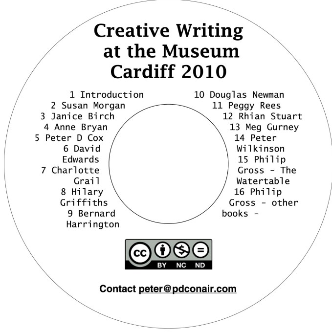 Creative-writing-cd-optimiz CD cover for end of course readings with Philip Gross